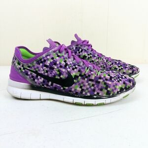 Women's Purple and Black Athletic Shoes Nike Free 5.0 Size 10 Running Sneakers